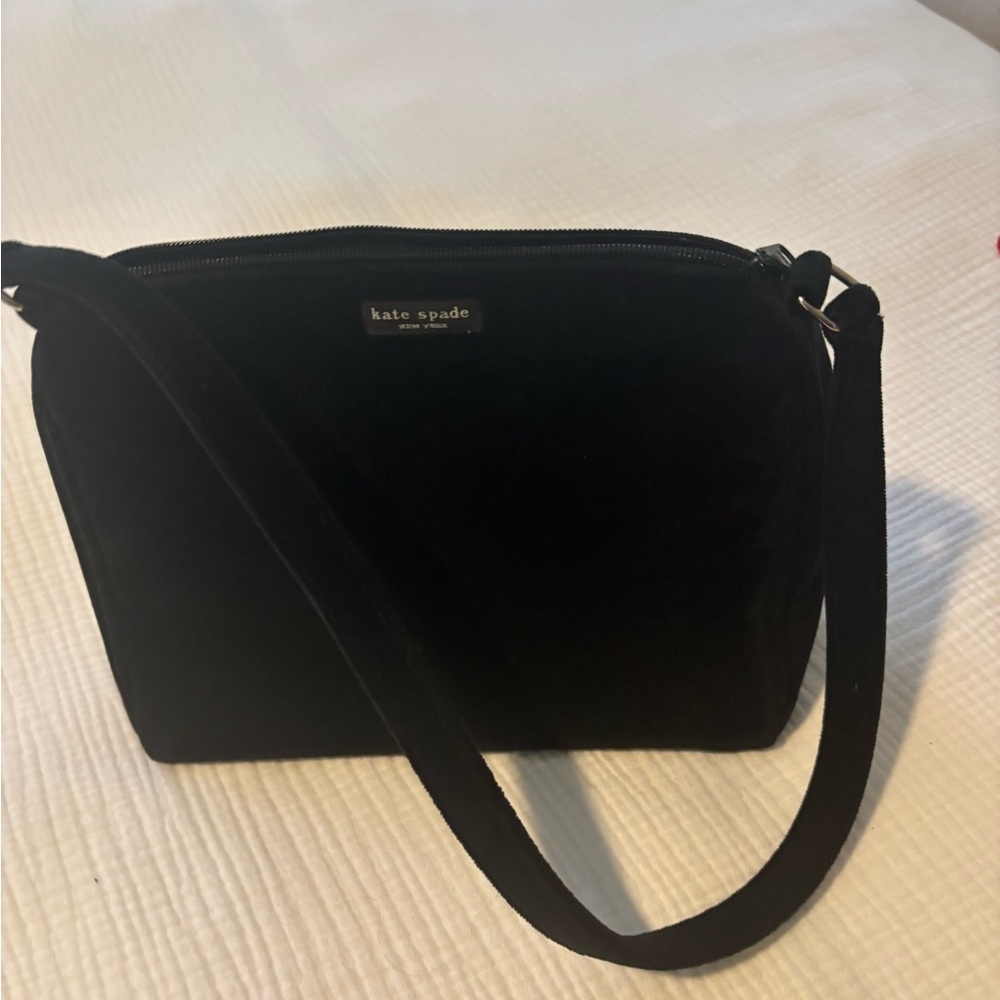 Kate Spade Classic Black velvet Bag